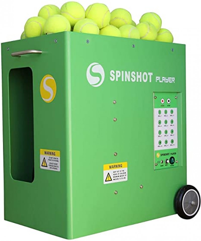 Spinshot Player Tennis Ball Machine with Phone Remote App Supported