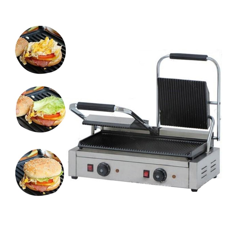 Commercial Stainless Steel Double Head Sandwich Griller, SS