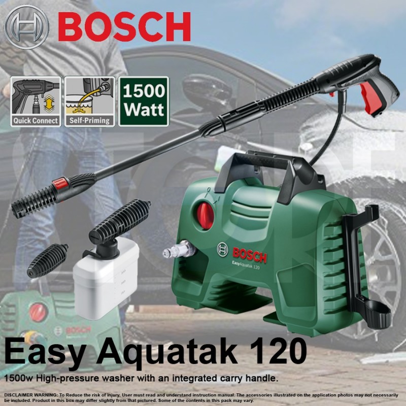 Bosch Easy Aquatak 120 High Pressure Washer, 120Bar