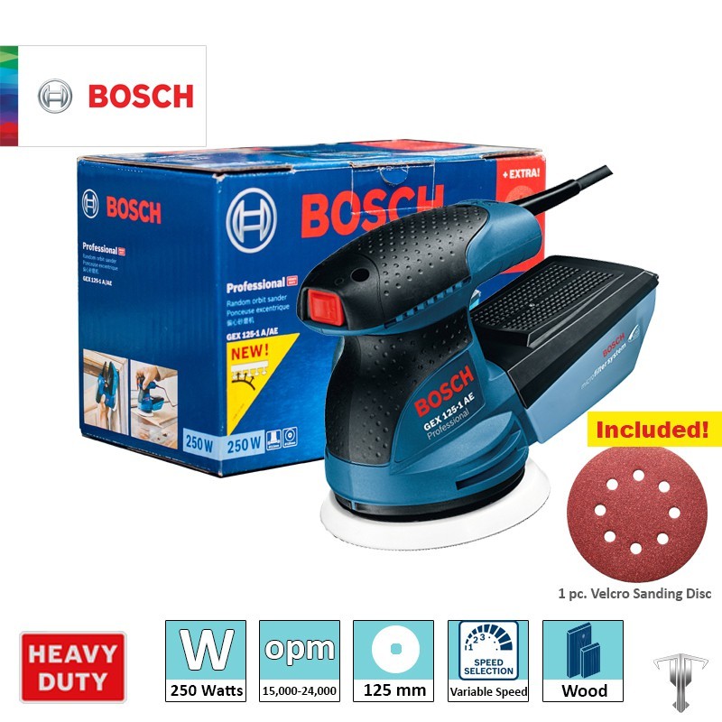 Bosch 250W Random Orbit Sander, GEX 125-1 AE