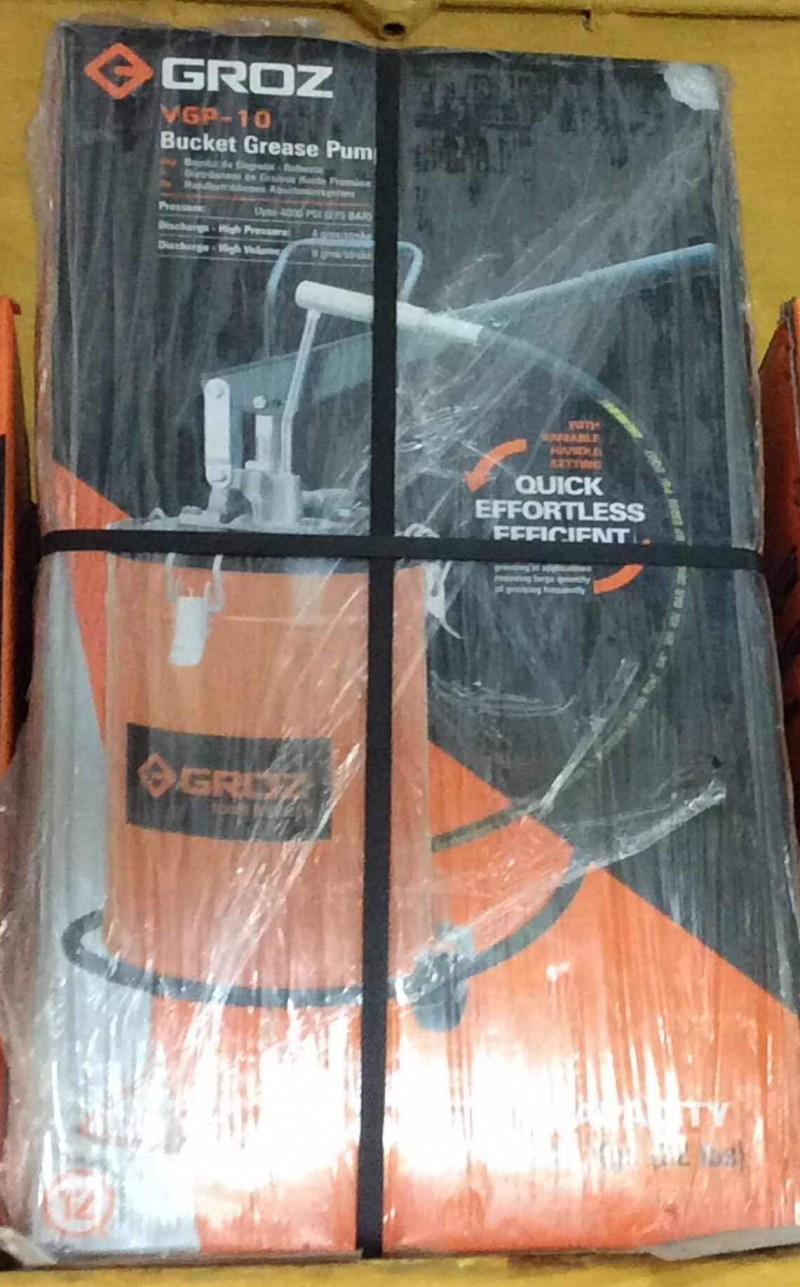 Groz Air Operated Grease Bucket 15Kg Ratio Pumps 50:1 - BGRP/15