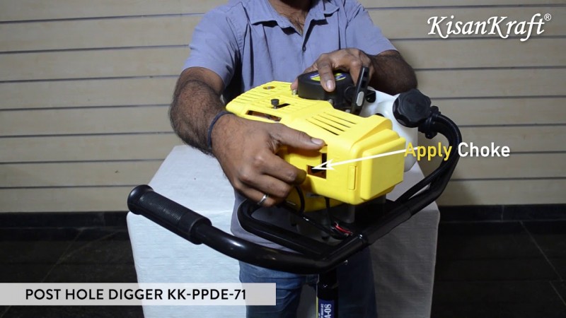 Kisankraft KK-PPDE-71 - Post Hole Digger Machine - 3.2 HP (Without Auger Bit)