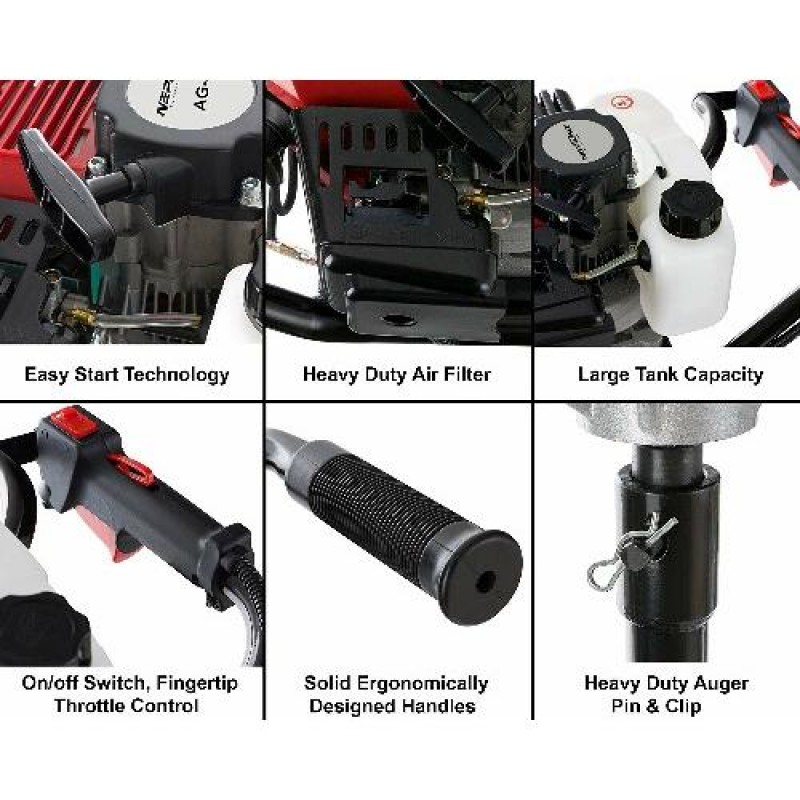 AG 43, 6 Inch Digger/Earth Auger 2 Stroke Engine 52cc Machine