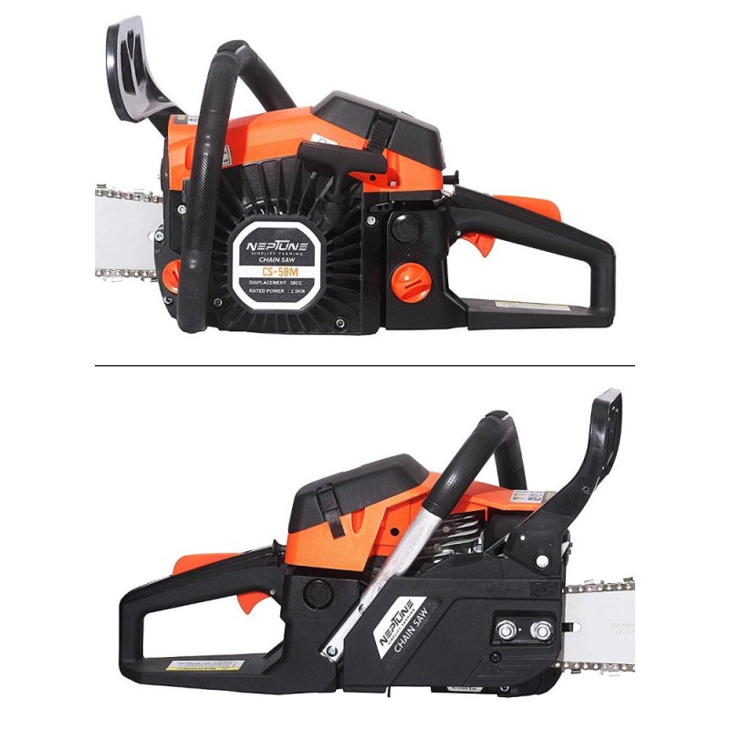 Neptune 58 CC 3.5 HP Magnesium Body Petrol Chainsaw with 22 inch Cutter Bar