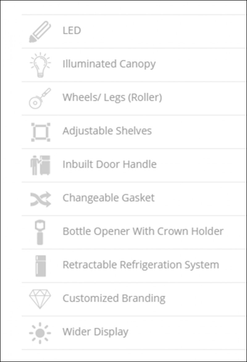 Western SRC 350 Visi Cooler with Canopy for Restaurant/Dairy Centres/Pharmacy,etc