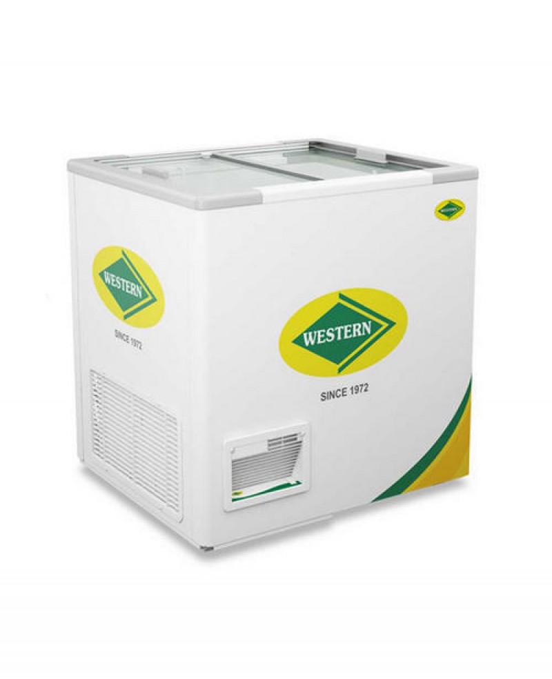 Western Glass Top Deep Freezer WHF225G 230 Ltrs for Ice Cream Parlours/Meat Centres/Dairy Centres/Restaurants