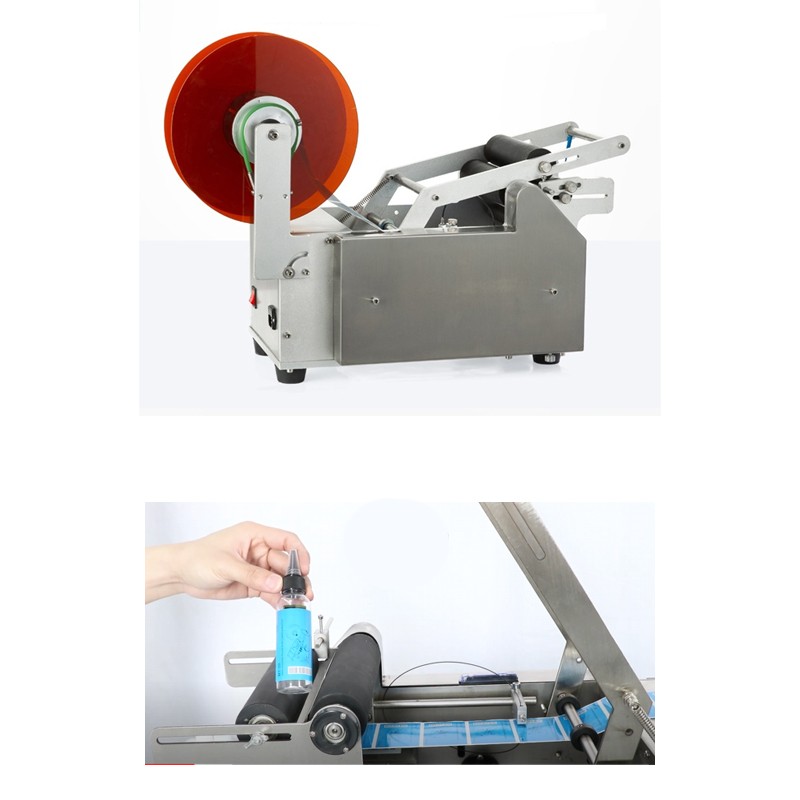 Manual Flat Bottle Label Machine