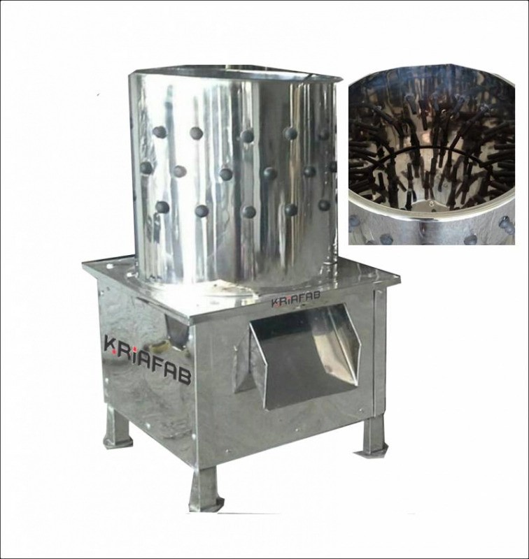 Kriafab Chicken Feather Cleaning Machine, 20 Bird Capacity, 2HP Motor