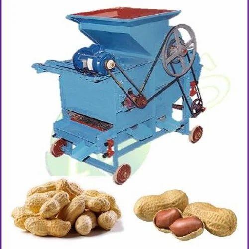 Groundnut Shelling/Decorticator Machine with Grader 200 to 500 Kg/hr (Without Motor)