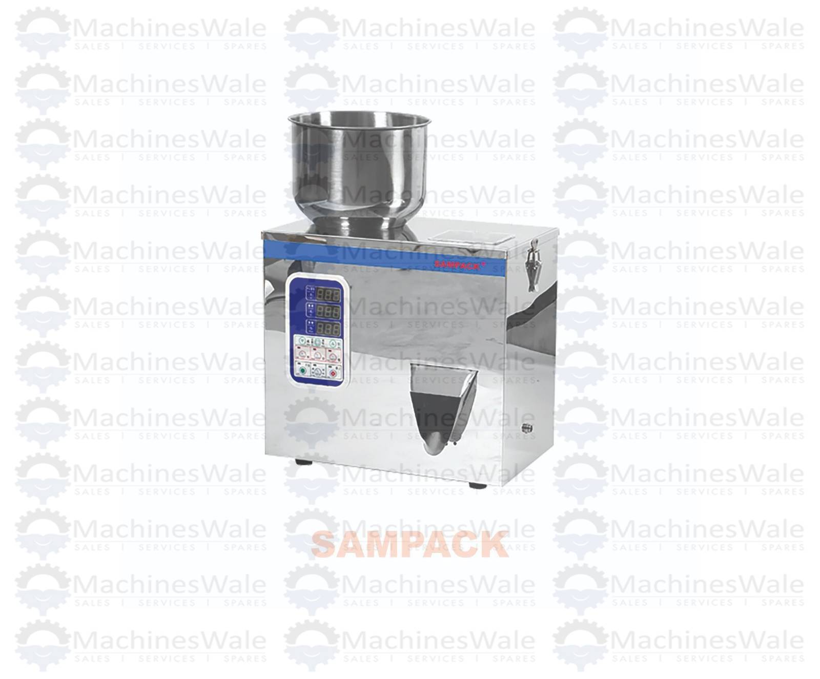 Semi Automatic Free Flow Granule Filling Machine 10 to 200 gm with Single Vibrator