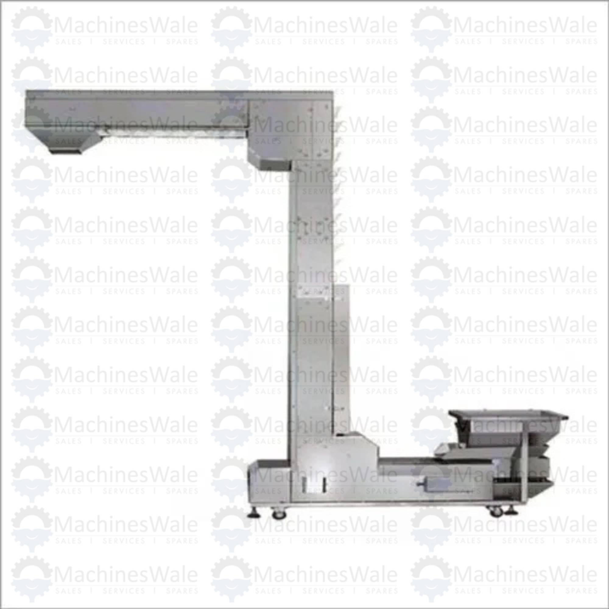 Z SHAPE CONVEYOR WITH VIBRATER FEEDER HOPPER