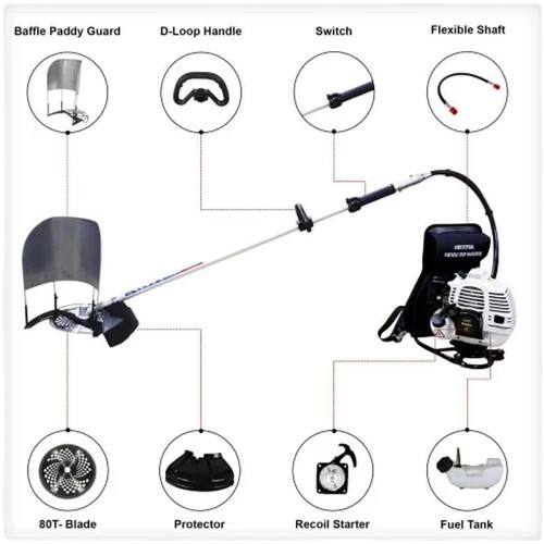 52CC 2 Stroke Petrol Backpack Brush Cutter