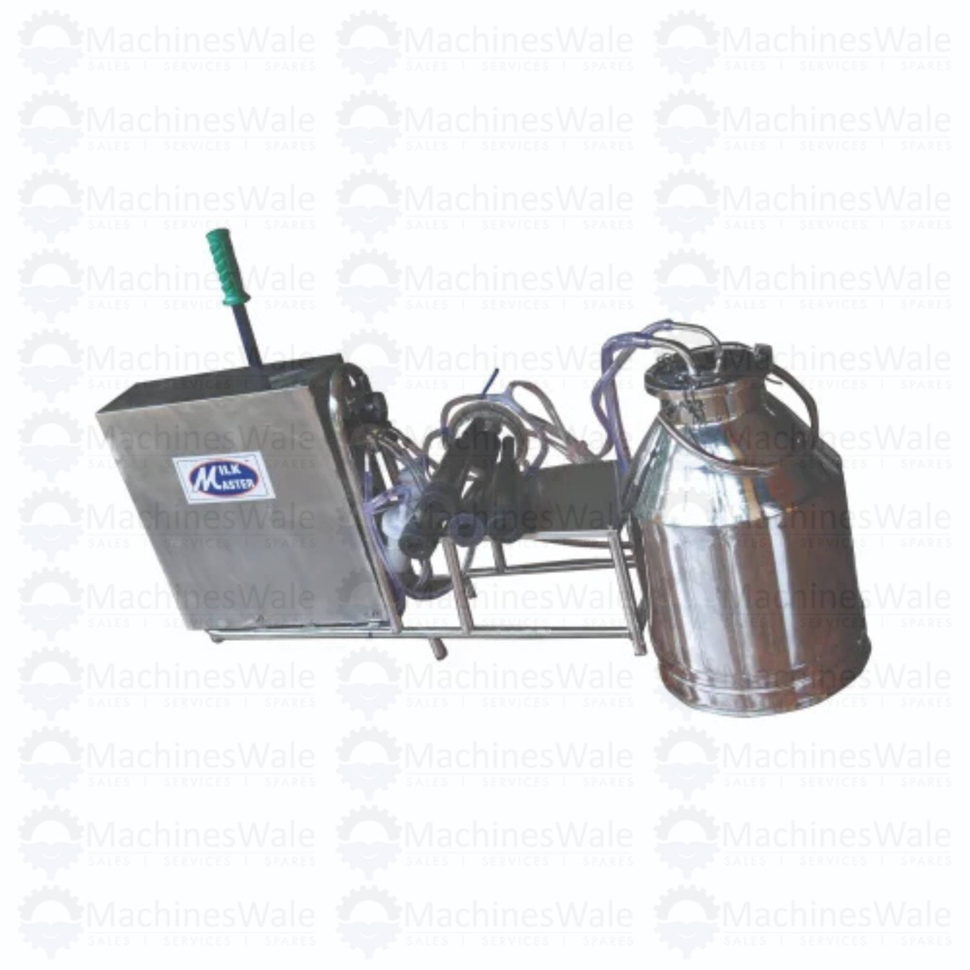 Commercial 15 Liter Manual SS Milking Machine, With a Sitting Stool