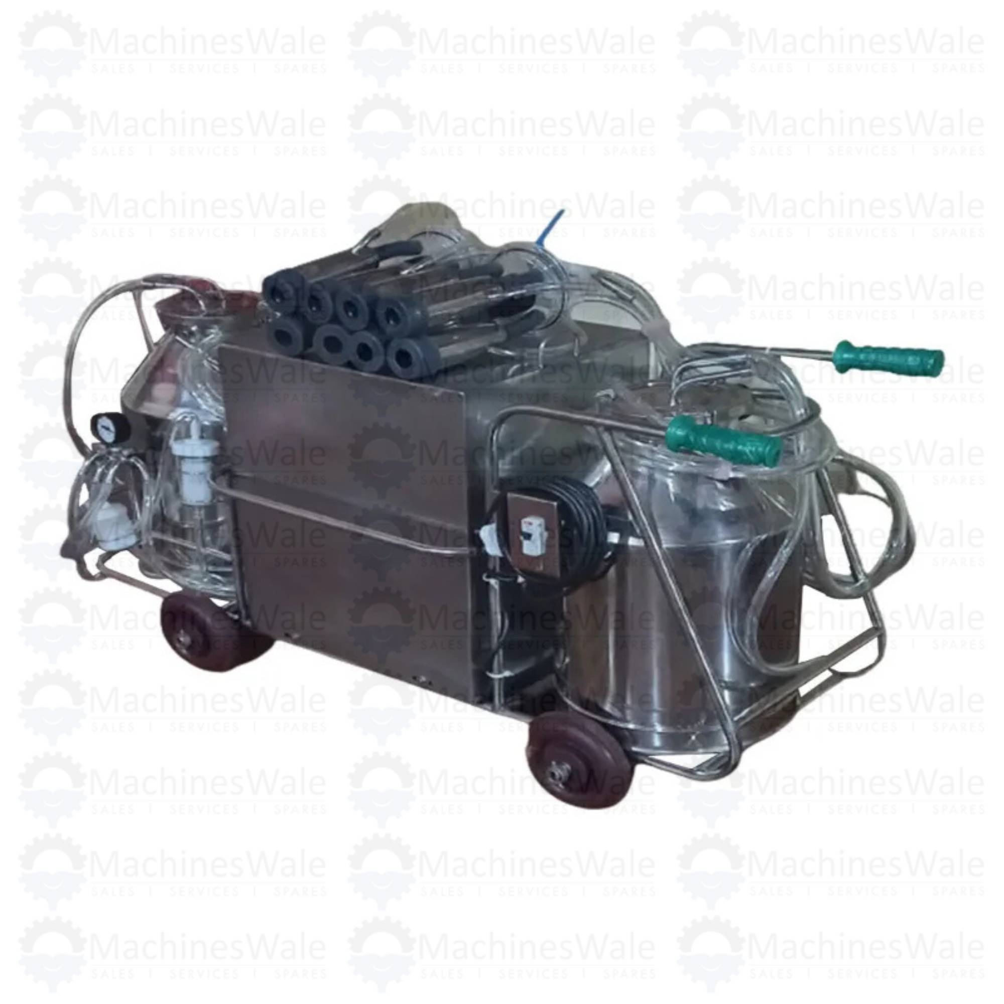 Commercial Double Bucket & Cluster 20x2 Liters Electric Milking Machine with 0.25 HP Motor