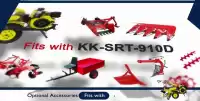 Kisankraft Inter Cultivator (Manual Kick Start) KK-SRT-910D + CRT Assembly + Gyrotiller Attachment