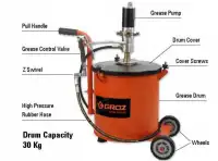Groz Air Operated Grease Bucket 30Kg Ratio Pumps 50:1 - BGRP/30