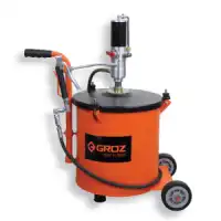 Groz Air Operated Grease Bucket 15Kg Ratio Pumps 50:1 - BGRP/15