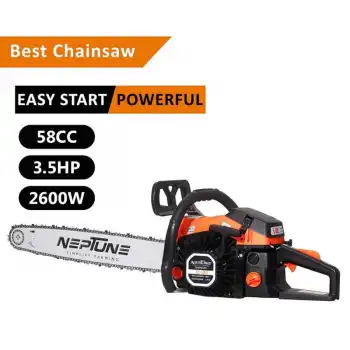 Neptune 58 CC 3.5 HP Magnesium Body Petrol Chainsaw with 22 inch Cutter Bar