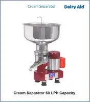 Cream Separator  60 LPH-Electric