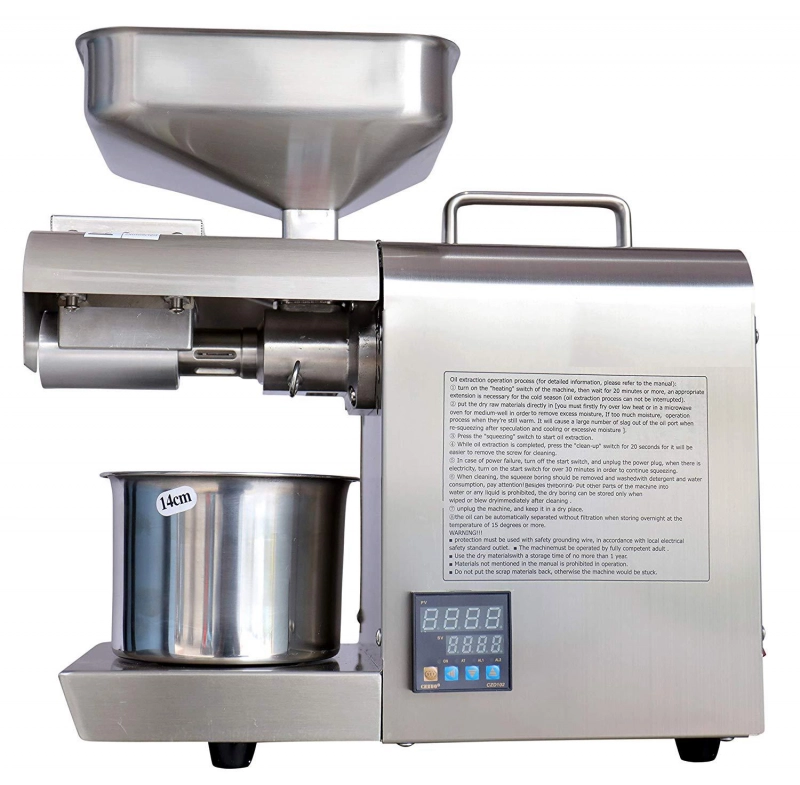 Temperature Controller Multi Oil Seeds Press Machine 6kg/hr, 400W
